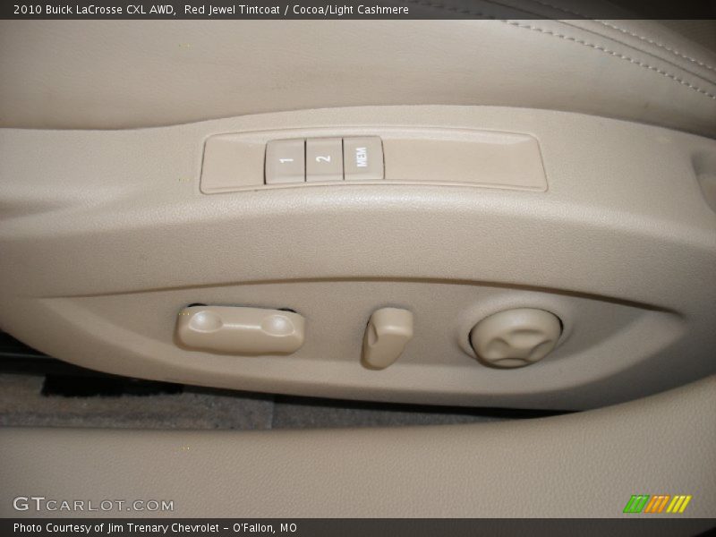Red Jewel Tintcoat / Cocoa/Light Cashmere 2010 Buick LaCrosse CXL AWD