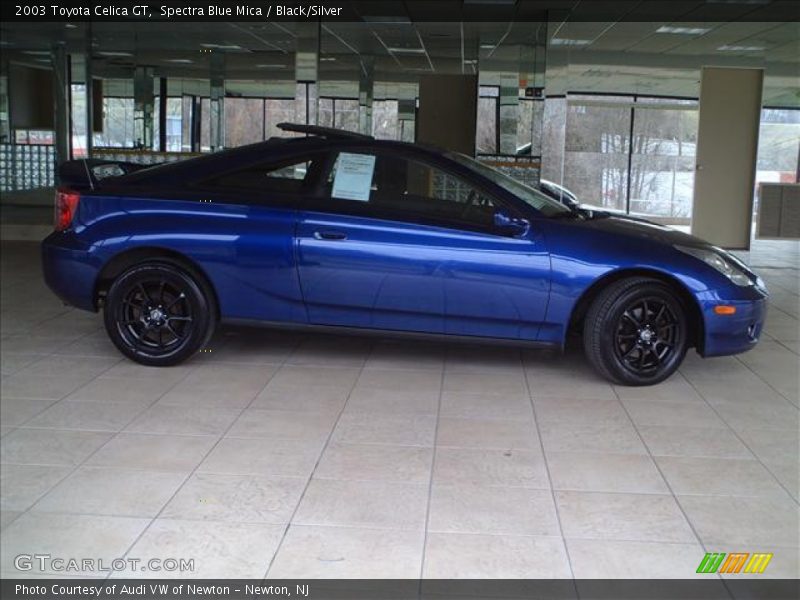 Spectra Blue Mica / Black/Silver 2003 Toyota Celica GT