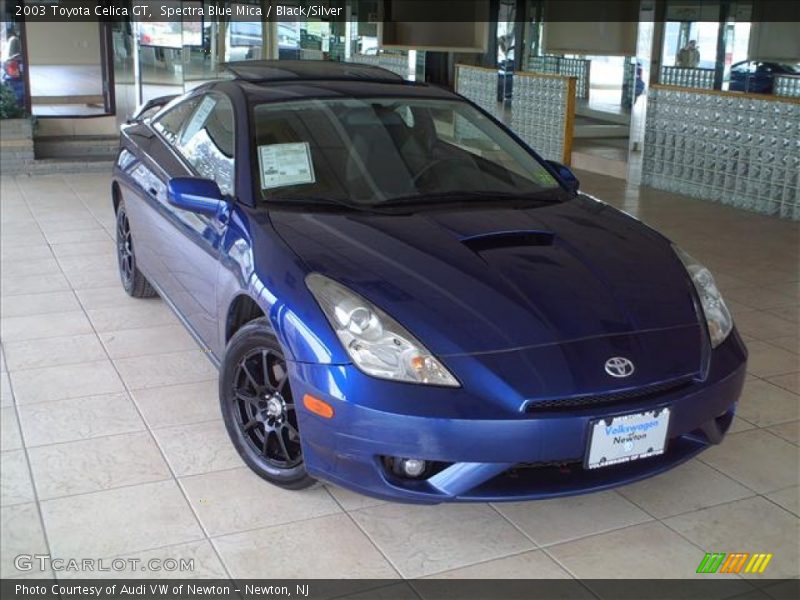 Spectra Blue Mica / Black/Silver 2003 Toyota Celica GT