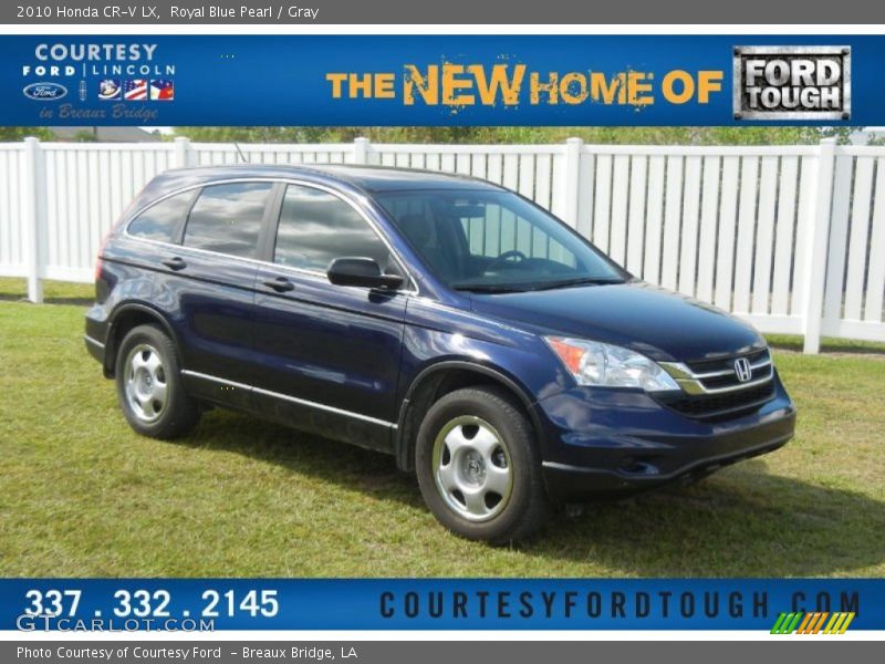 Royal Blue Pearl / Gray 2010 Honda CR-V LX