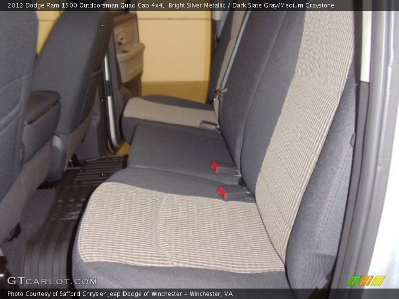 Bright Silver Metallic / Dark Slate Gray/Medium Graystone 2012 Dodge Ram 1500 Outdoorsman Quad Cab 4x4