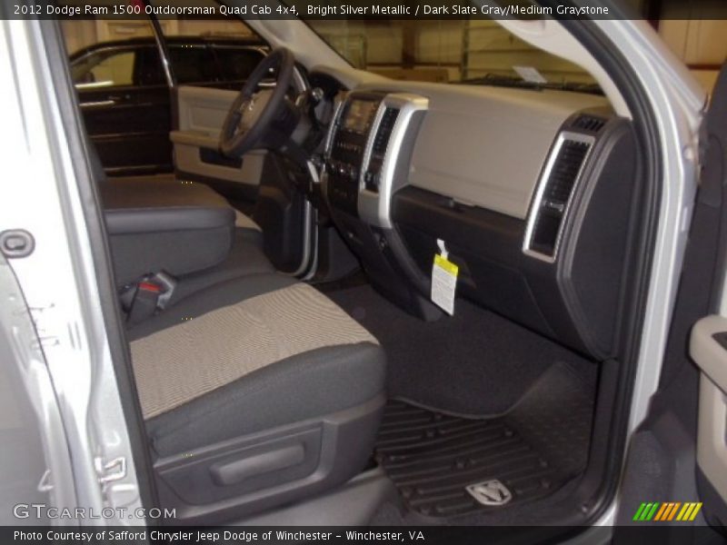 Bright Silver Metallic / Dark Slate Gray/Medium Graystone 2012 Dodge Ram 1500 Outdoorsman Quad Cab 4x4