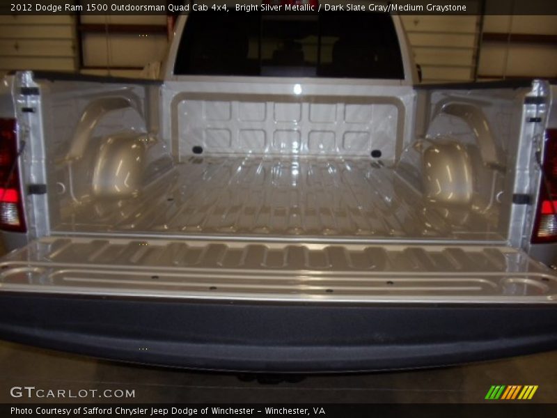 Bright Silver Metallic / Dark Slate Gray/Medium Graystone 2012 Dodge Ram 1500 Outdoorsman Quad Cab 4x4