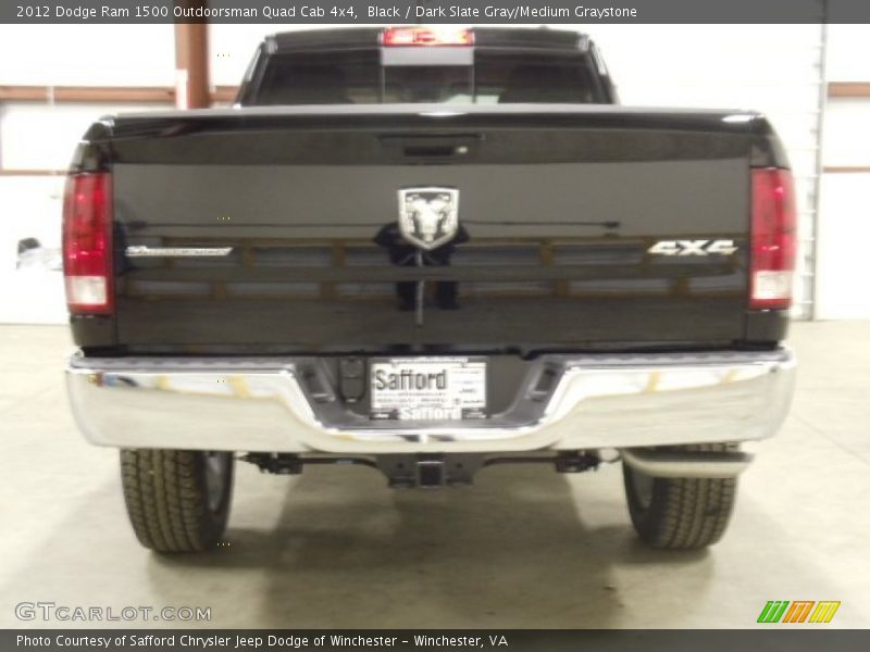 Black / Dark Slate Gray/Medium Graystone 2012 Dodge Ram 1500 Outdoorsman Quad Cab 4x4