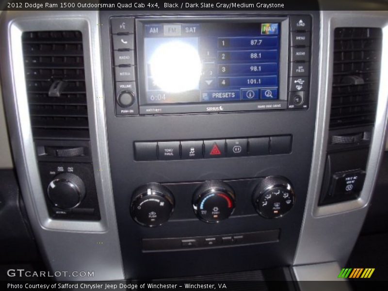 Black / Dark Slate Gray/Medium Graystone 2012 Dodge Ram 1500 Outdoorsman Quad Cab 4x4
