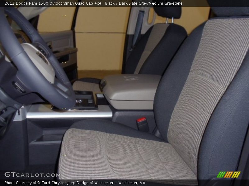 Black / Dark Slate Gray/Medium Graystone 2012 Dodge Ram 1500 Outdoorsman Quad Cab 4x4