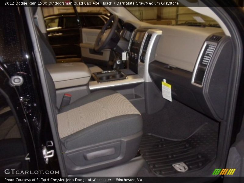 Black / Dark Slate Gray/Medium Graystone 2012 Dodge Ram 1500 Outdoorsman Quad Cab 4x4