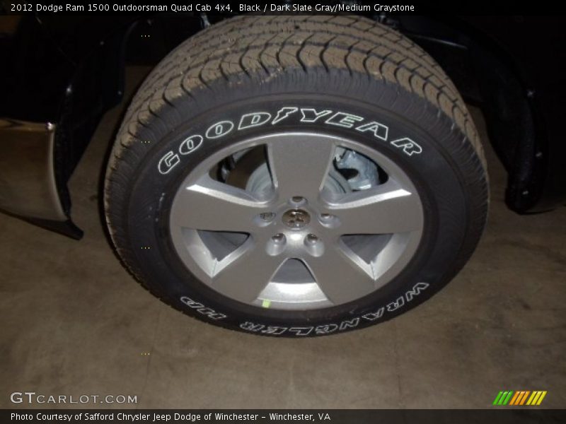 Black / Dark Slate Gray/Medium Graystone 2012 Dodge Ram 1500 Outdoorsman Quad Cab 4x4