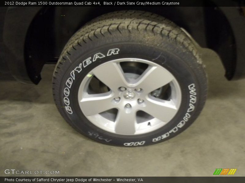 Black / Dark Slate Gray/Medium Graystone 2012 Dodge Ram 1500 Outdoorsman Quad Cab 4x4