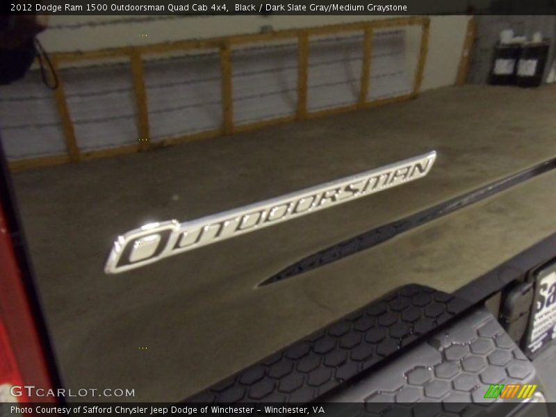 Black / Dark Slate Gray/Medium Graystone 2012 Dodge Ram 1500 Outdoorsman Quad Cab 4x4