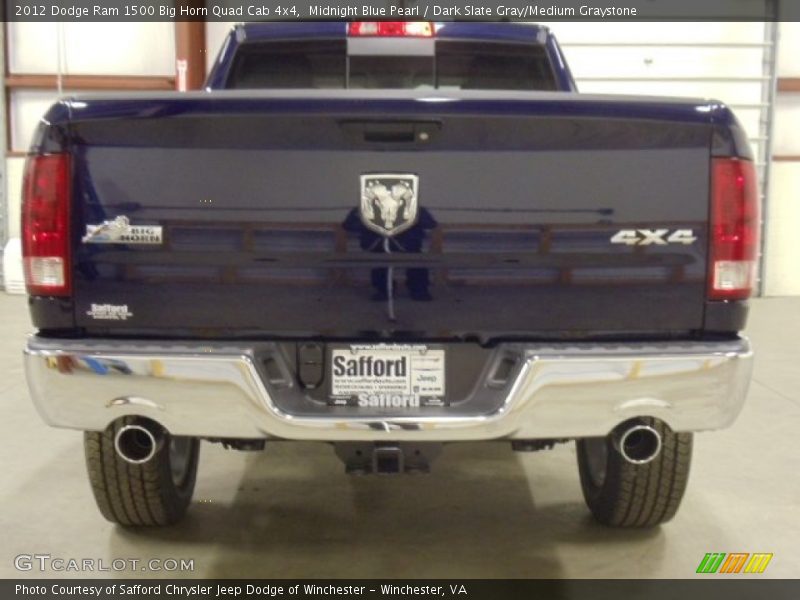 Midnight Blue Pearl / Dark Slate Gray/Medium Graystone 2012 Dodge Ram 1500 Big Horn Quad Cab 4x4