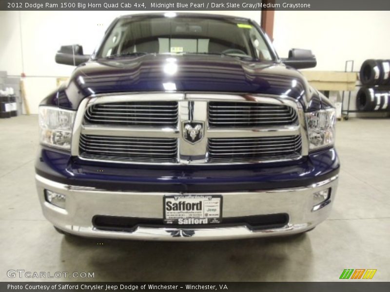 Midnight Blue Pearl / Dark Slate Gray/Medium Graystone 2012 Dodge Ram 1500 Big Horn Quad Cab 4x4