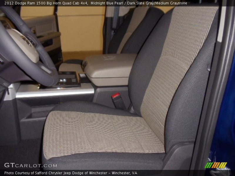 Midnight Blue Pearl / Dark Slate Gray/Medium Graystone 2012 Dodge Ram 1500 Big Horn Quad Cab 4x4