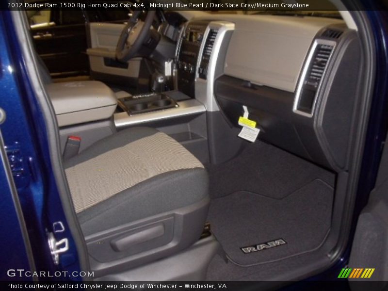 Midnight Blue Pearl / Dark Slate Gray/Medium Graystone 2012 Dodge Ram 1500 Big Horn Quad Cab 4x4