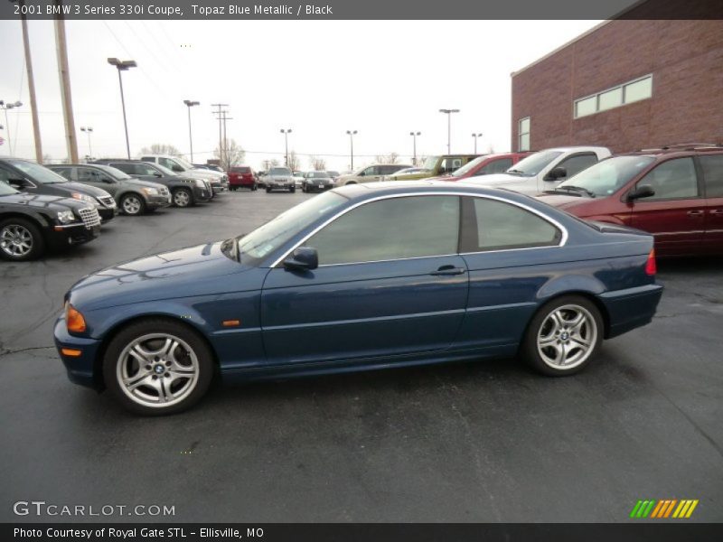 Topaz Blue Metallic / Black 2001 BMW 3 Series 330i Coupe