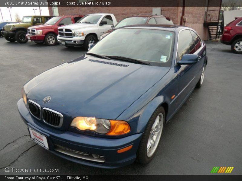 Topaz Blue Metallic / Black 2001 BMW 3 Series 330i Coupe
