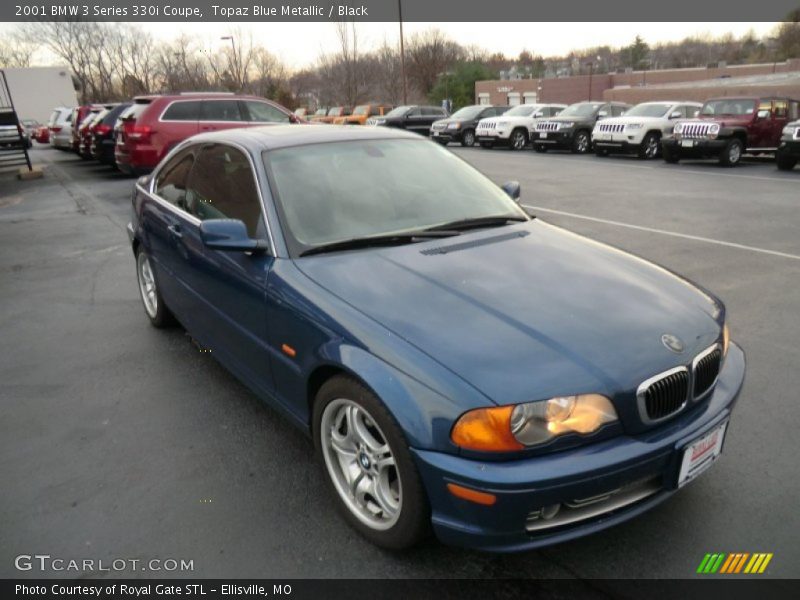 Topaz Blue Metallic / Black 2001 BMW 3 Series 330i Coupe