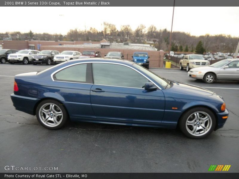 Topaz Blue Metallic / Black 2001 BMW 3 Series 330i Coupe
