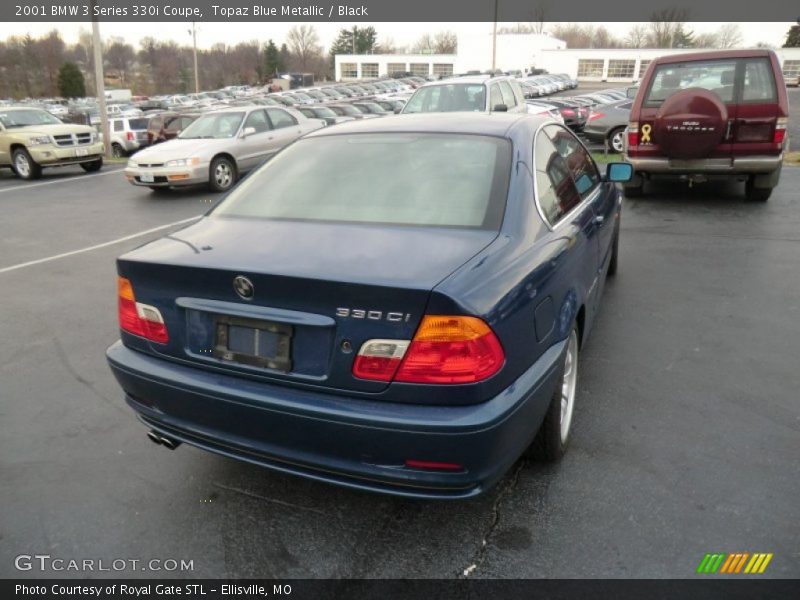 Topaz Blue Metallic / Black 2001 BMW 3 Series 330i Coupe