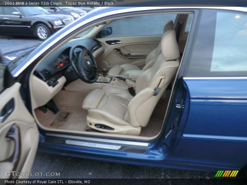 Topaz Blue Metallic / Black 2001 BMW 3 Series 330i Coupe