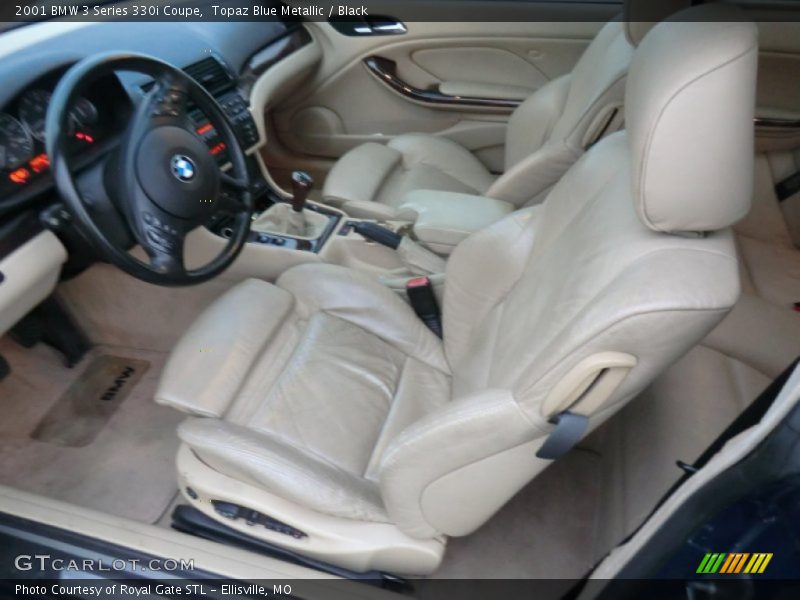 Topaz Blue Metallic / Black 2001 BMW 3 Series 330i Coupe