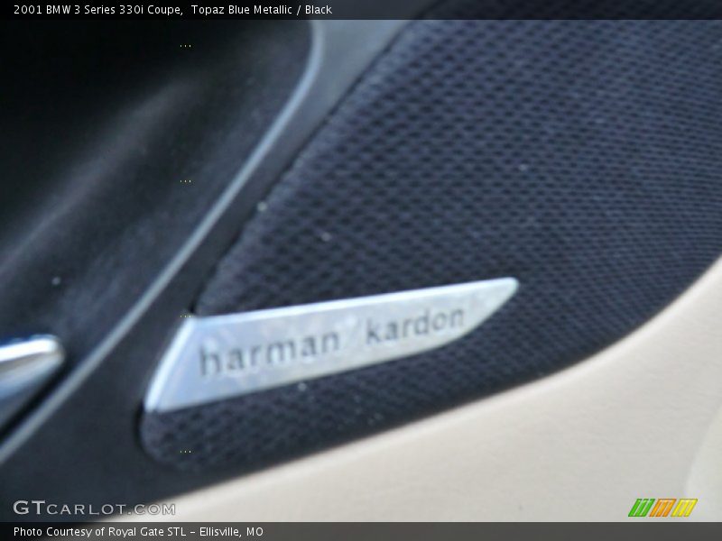 Topaz Blue Metallic / Black 2001 BMW 3 Series 330i Coupe