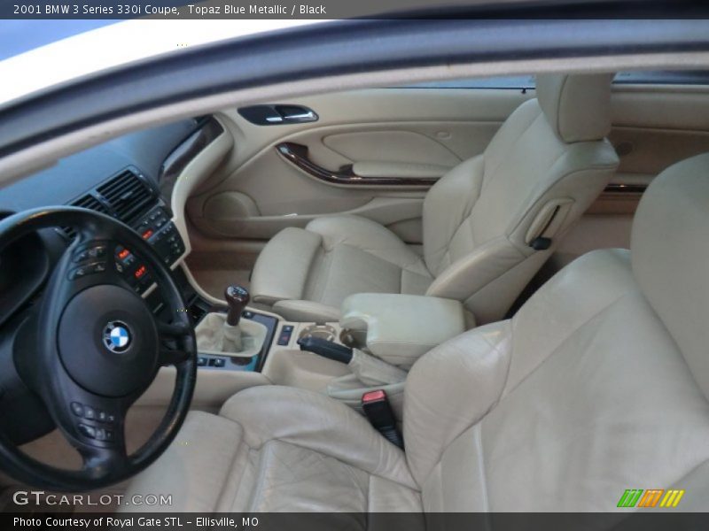 Topaz Blue Metallic / Black 2001 BMW 3 Series 330i Coupe