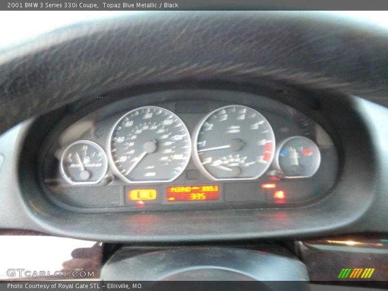 Topaz Blue Metallic / Black 2001 BMW 3 Series 330i Coupe