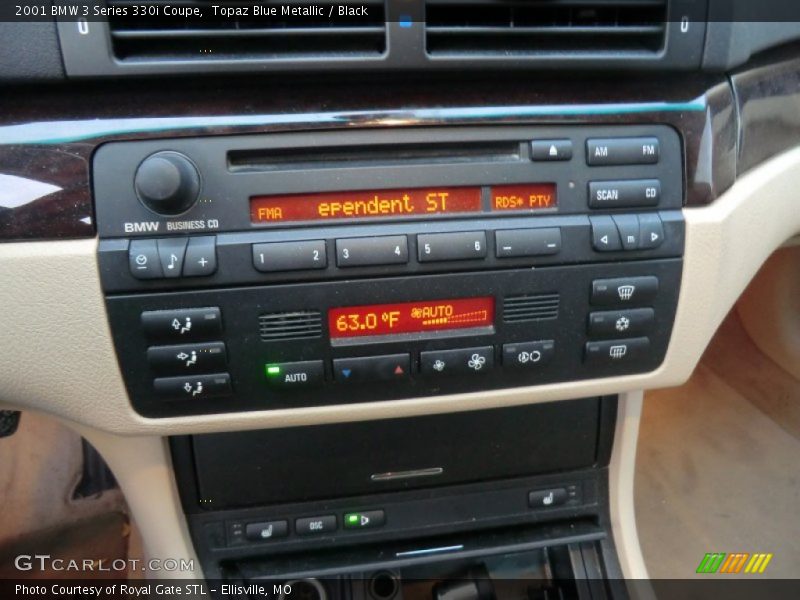 Topaz Blue Metallic / Black 2001 BMW 3 Series 330i Coupe