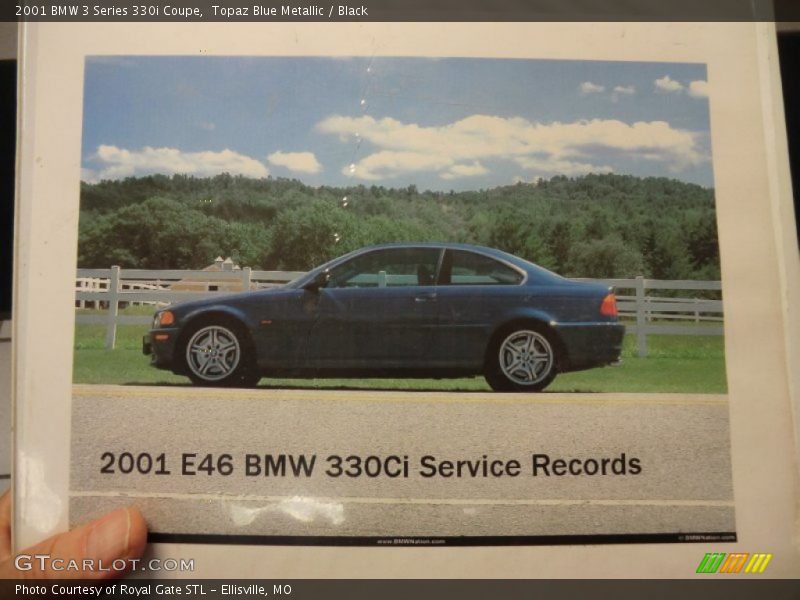 Topaz Blue Metallic / Black 2001 BMW 3 Series 330i Coupe