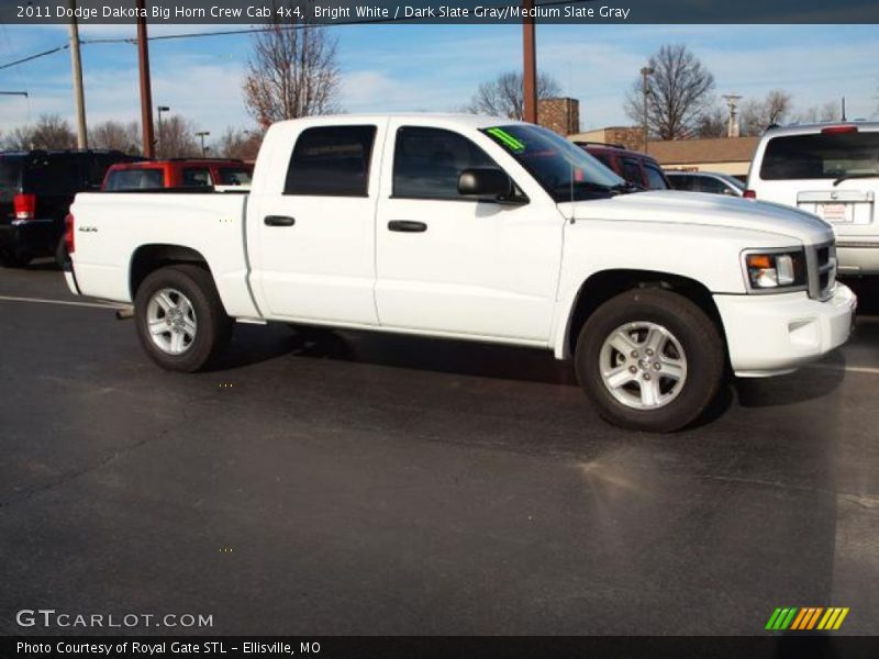 Bright White / Dark Slate Gray/Medium Slate Gray 2011 Dodge Dakota Big Horn Crew Cab 4x4