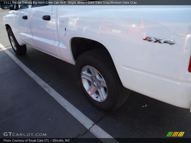 Bright White / Dark Slate Gray/Medium Slate Gray 2011 Dodge Dakota Big Horn Crew Cab 4x4