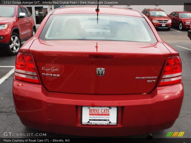 Inferno Red Crystal Pearl / Dark Khaki/Light Graystone 2010 Dodge Avenger SXT