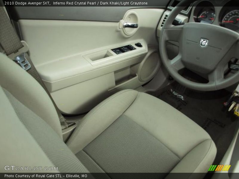 Inferno Red Crystal Pearl / Dark Khaki/Light Graystone 2010 Dodge Avenger SXT