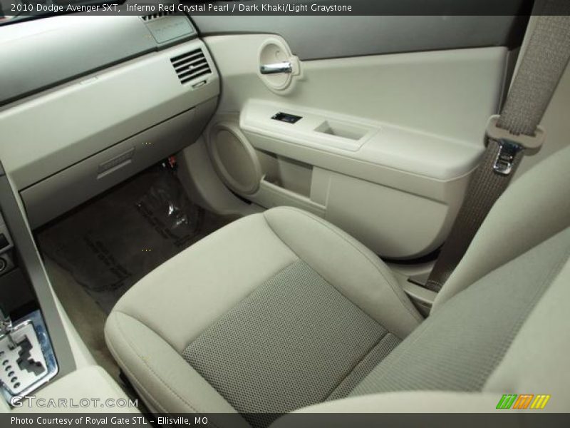 Inferno Red Crystal Pearl / Dark Khaki/Light Graystone 2010 Dodge Avenger SXT