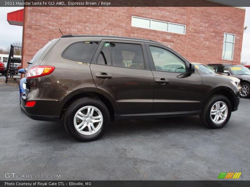 Espresso Brown / Beige 2011 Hyundai Santa Fe GLS AWD