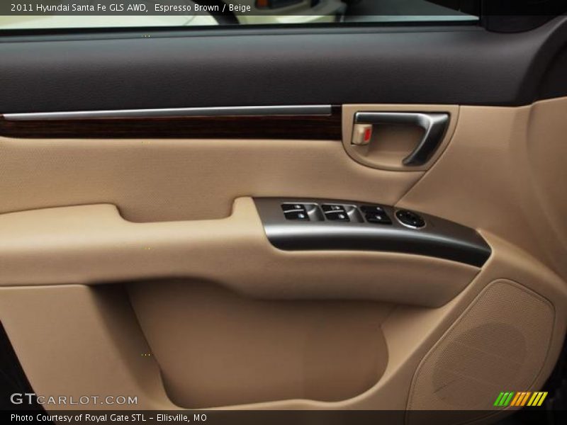 Espresso Brown / Beige 2011 Hyundai Santa Fe GLS AWD