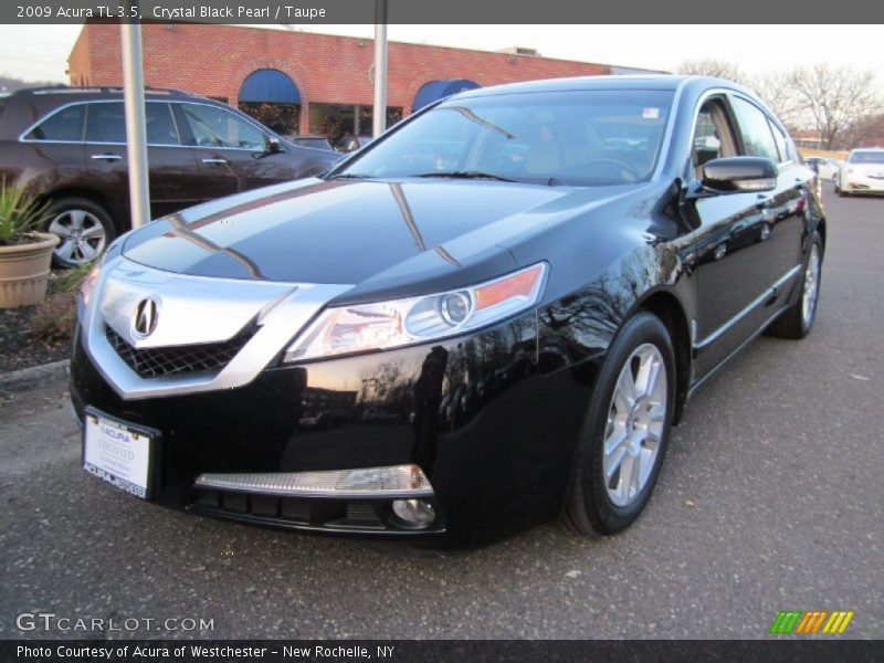 Crystal Black Pearl / Taupe 2009 Acura TL 3.5