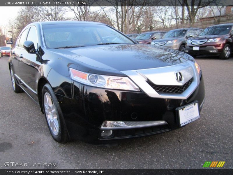 Crystal Black Pearl / Taupe 2009 Acura TL 3.5