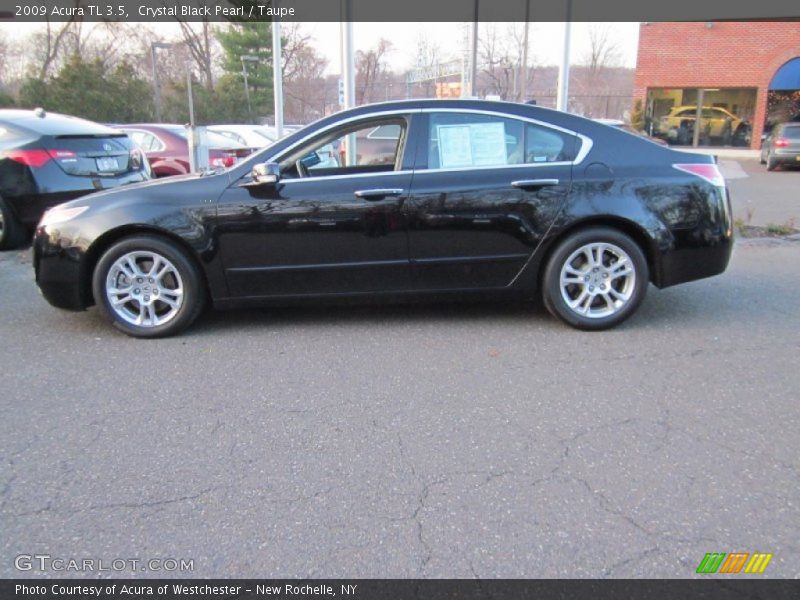 Crystal Black Pearl / Taupe 2009 Acura TL 3.5
