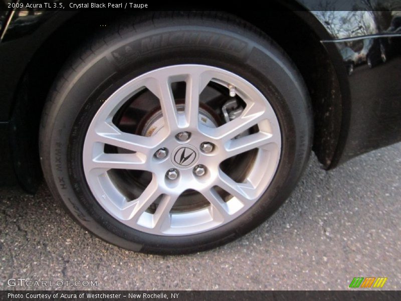 Crystal Black Pearl / Taupe 2009 Acura TL 3.5