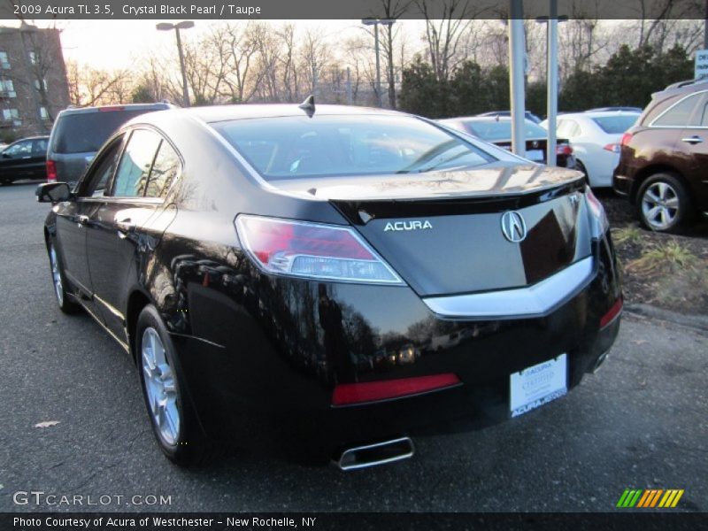 Crystal Black Pearl / Taupe 2009 Acura TL 3.5