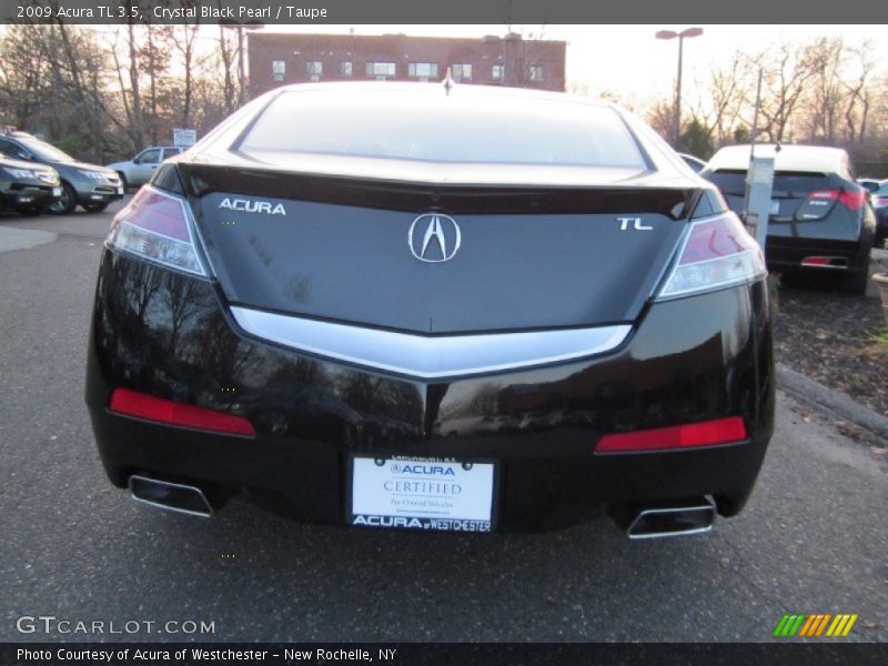 Crystal Black Pearl / Taupe 2009 Acura TL 3.5