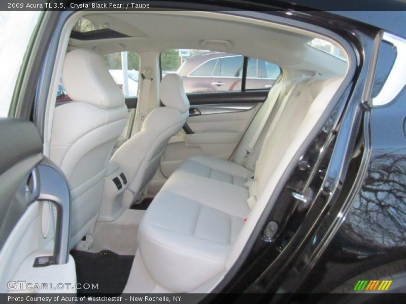Crystal Black Pearl / Taupe 2009 Acura TL 3.5