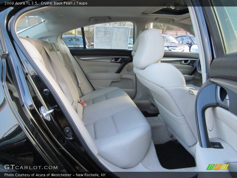 Crystal Black Pearl / Taupe 2009 Acura TL 3.5