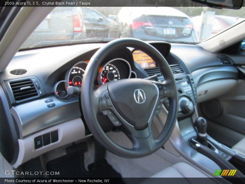 Crystal Black Pearl / Taupe 2009 Acura TL 3.5