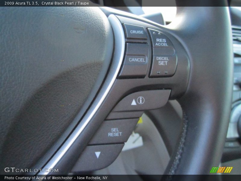 Crystal Black Pearl / Taupe 2009 Acura TL 3.5