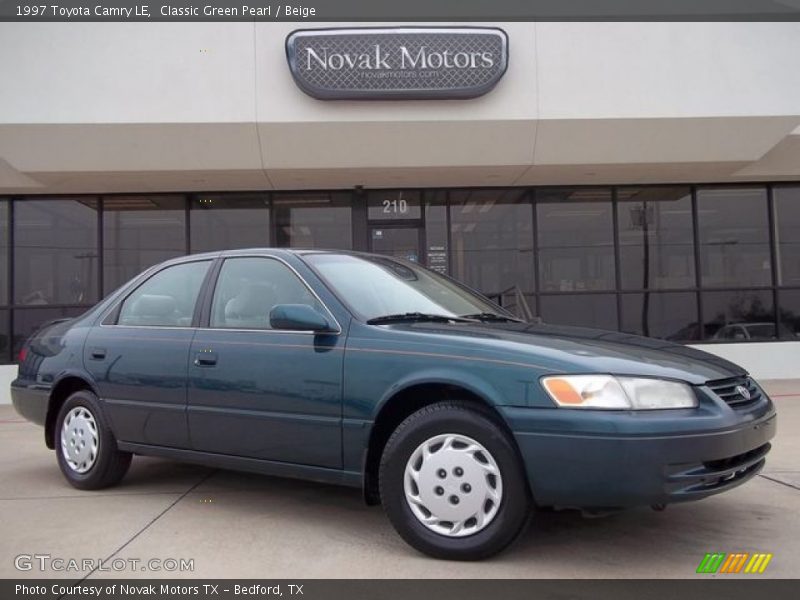 Classic Green Pearl / Beige 1997 Toyota Camry LE