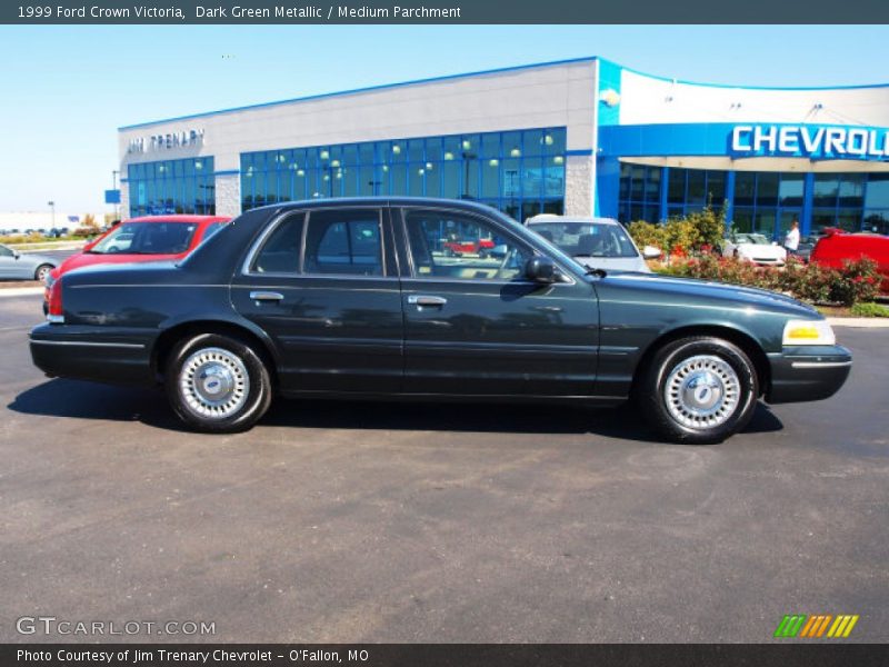 Dark Green Metallic / Medium Parchment 1999 Ford Crown Victoria