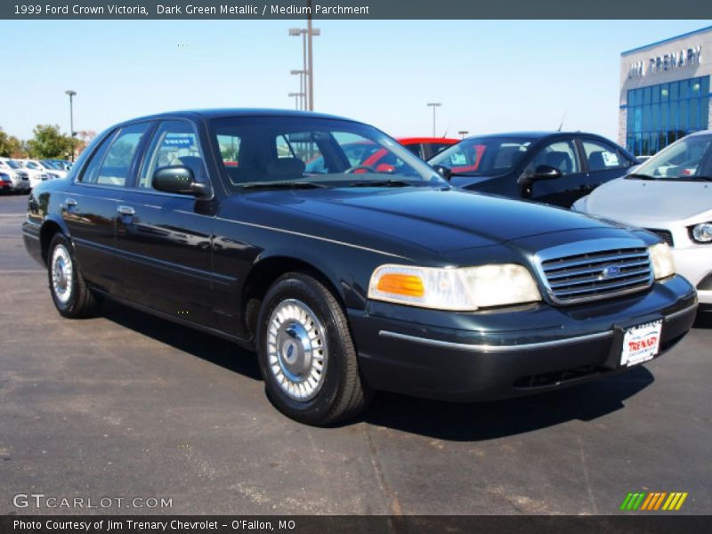 Dark Green Metallic / Medium Parchment 1999 Ford Crown Victoria